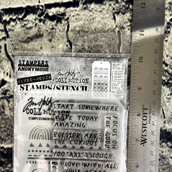 TIM HOLTZ Note Worthy STAMPS STENCIL Set - Picture 4 of 9